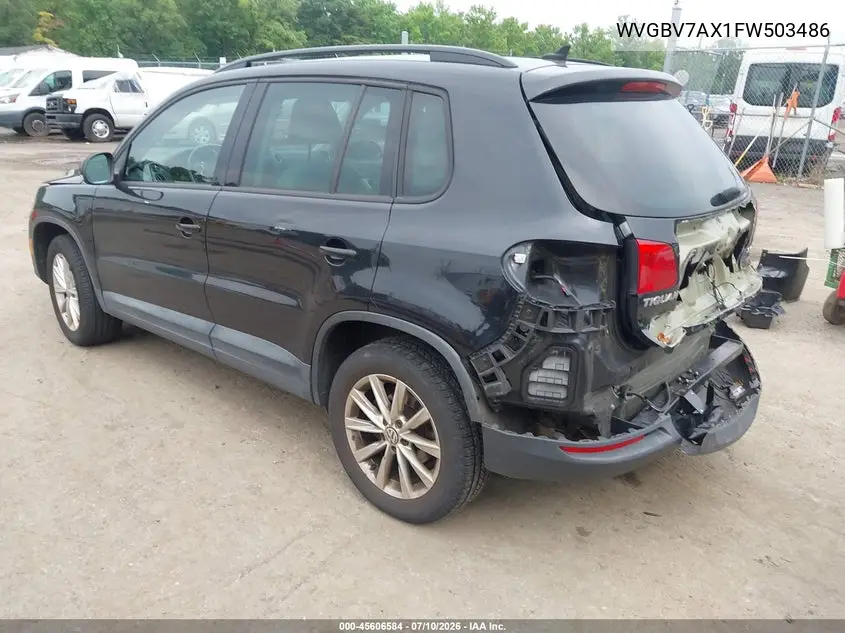 2015 Volkswagen Tiguan Se VIN: WVGBV7AX1FW503486 Lot: 45606584