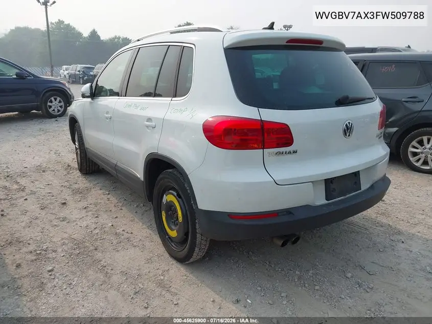2015 Volkswagen Tiguan Sel VIN: WVGBV7AX3FW509788 Lot: 45625900