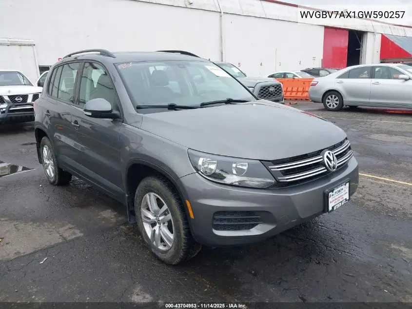 WVGBV7AX1GW590257 2016 Volkswagen Tiguan S