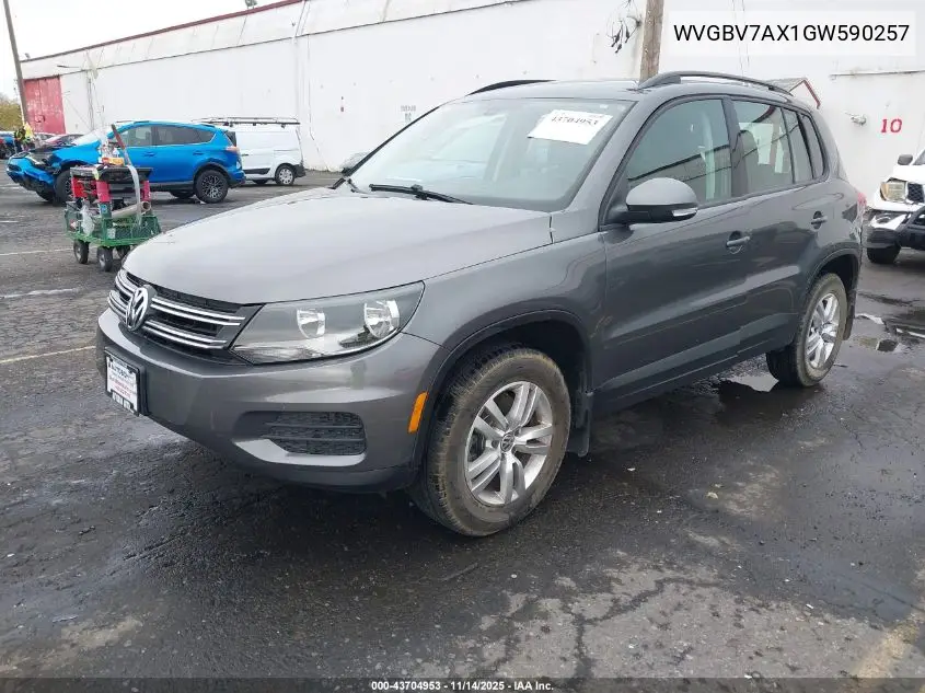 WVGBV7AX1GW590257 2016 Volkswagen Tiguan S