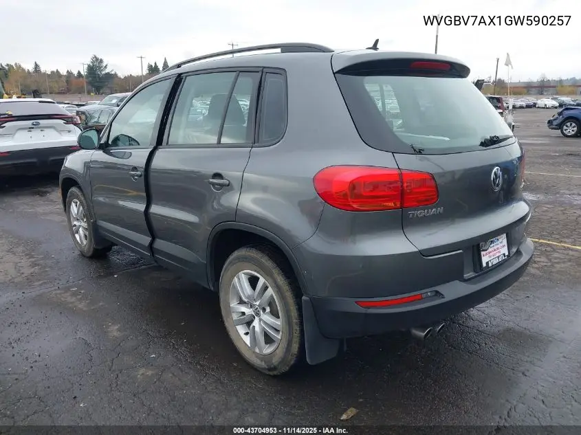 WVGBV7AX1GW590257 2016 Volkswagen Tiguan S
