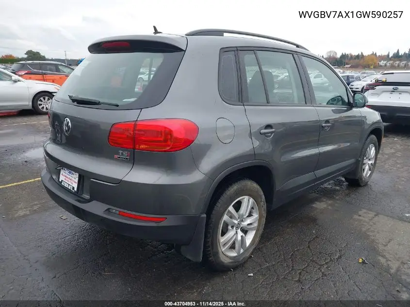 WVGBV7AX1GW590257 2016 Volkswagen Tiguan S