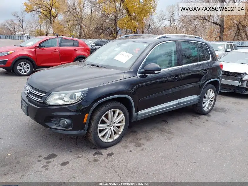 WVGAV7AX5GW602194 2016 Volkswagen Tiguan Se