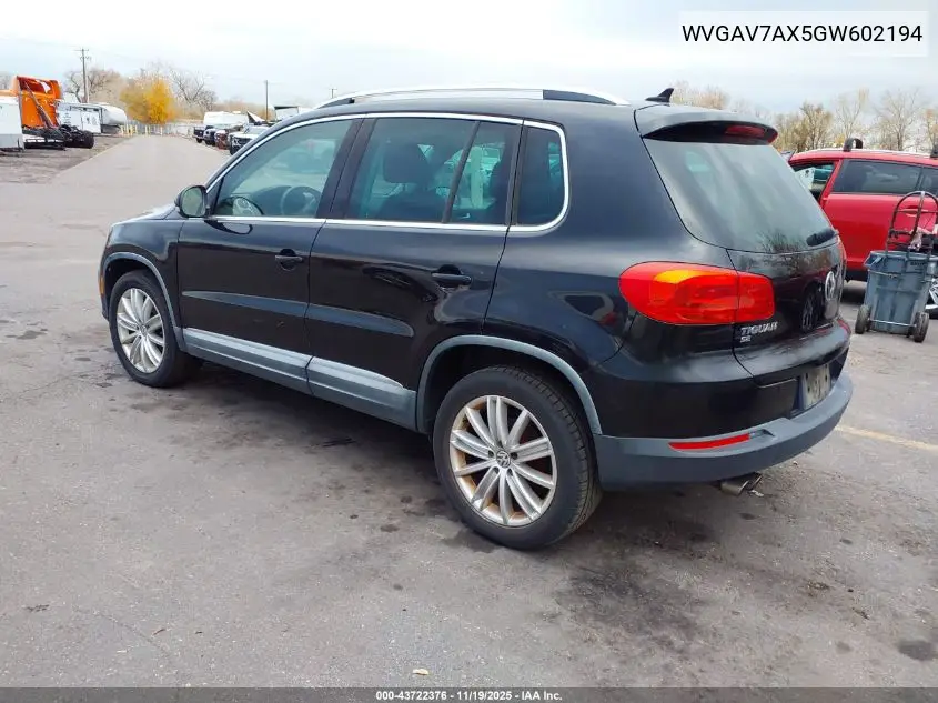 WVGAV7AX5GW602194 2016 Volkswagen Tiguan Se