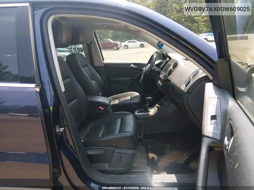 2016 Volkswagen Tiguan Se VIN: WVGBV7AX0GW609025 Lot: 45600147
