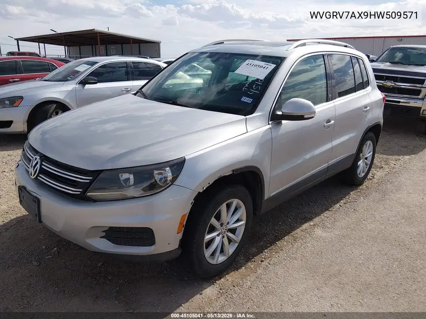 2017 Volkswagen Tiguan 2.0T Wolfsburg Edition VIN: WVGRV7AX9HW509571 Lot: 45105041