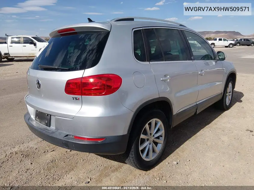 2017 Volkswagen Tiguan 2.0T Wolfsburg Edition VIN: WVGRV7AX9HW509571 Lot: 45105041
