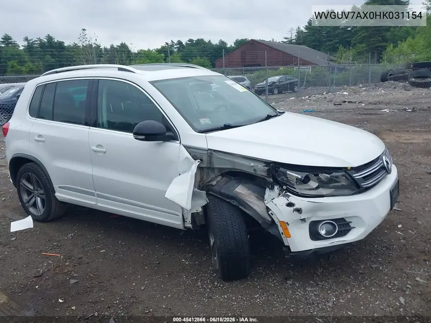 2017 Volkswagen Tiguan 2.0T Sport VIN: WVGUV7AX0HK031154 Lot: 45412866