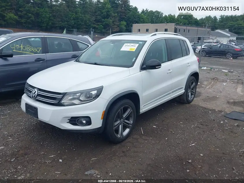 2017 Volkswagen Tiguan 2.0T Sport VIN: WVGUV7AX0HK031154 Lot: 45412866