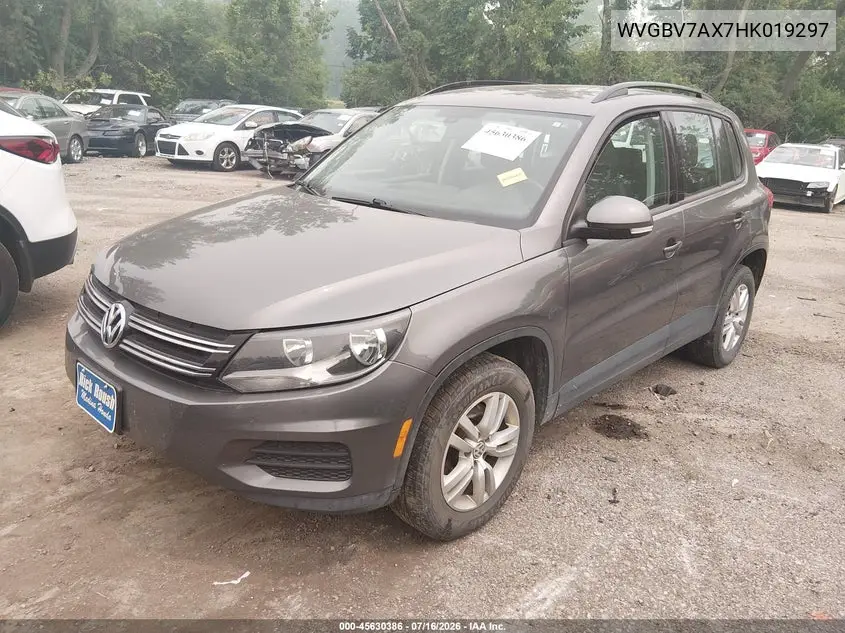 2017 Volkswagen Tiguan 2.0T/2.0T S VIN: WVGBV7AX7HK019297 Lot: 45630386
