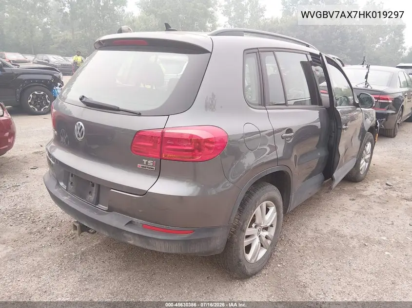 2017 Volkswagen Tiguan 2.0T/2.0T S VIN: WVGBV7AX7HK019297 Lot: 45630386
