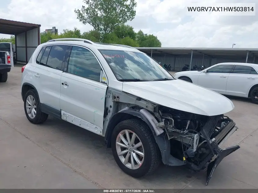 2017 Volkswagen Tiguan 2.0T Wolfsburg Edition VIN: WVGRV7AX1HW503814 Lot: 45638741