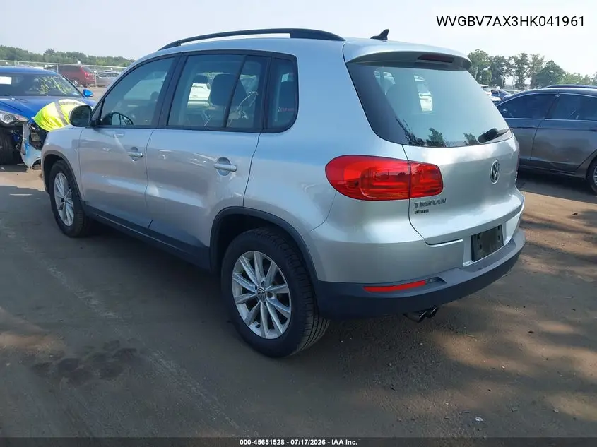 2017 Volkswagen Tiguan 2.0T/2.0T S VIN: WVGBV7AX3HK041961 Lot: 45651528