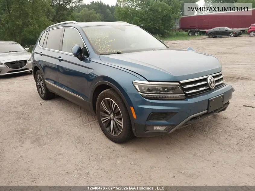 2018 Volkswagen Tiguan VIN: 3VV4B7AX1JM101841 Lot: 12640478