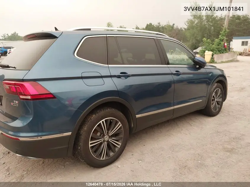 2018 Volkswagen Tiguan VIN: 3VV4B7AX1JM101841 Lot: 12640478