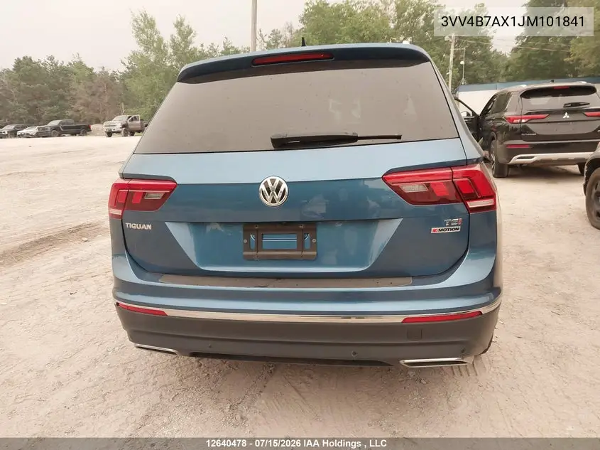2018 Volkswagen Tiguan VIN: 3VV4B7AX1JM101841 Lot: 12640478