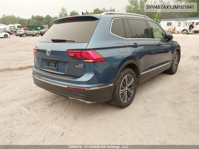 2018 Volkswagen Tiguan VIN: 3VV4B7AX1JM101841 Lot: 12640478