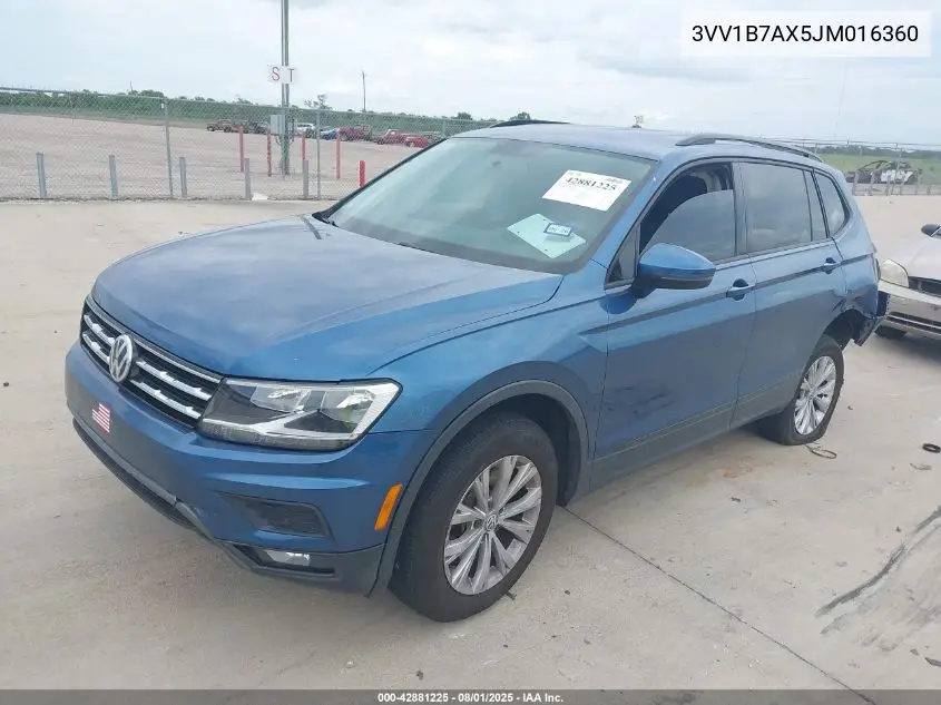 3VV1B7AX5JM016360 2018 Volkswagen Tiguan 2.0T S