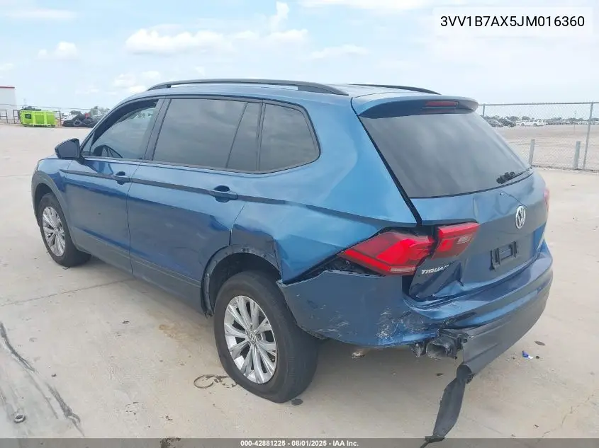 3VV1B7AX5JM016360 2018 Volkswagen Tiguan 2.0T S