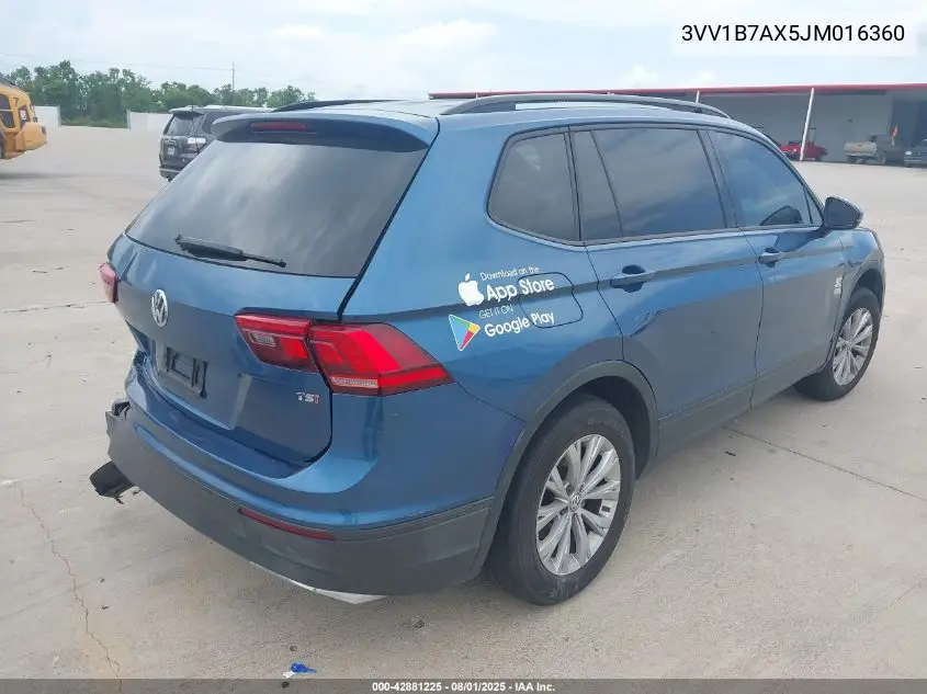 3VV1B7AX5JM016360 2018 Volkswagen Tiguan 2.0T S