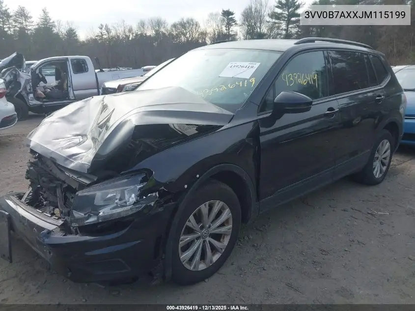 3VV0B7AXXJM115199 2018 Volkswagen Tiguan 2.0T S