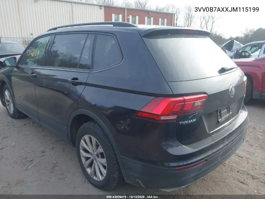 3VV0B7AXXJM115199 2018 Volkswagen Tiguan 2.0T S