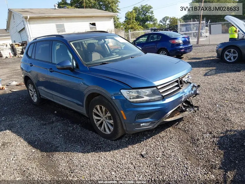2018 Volkswagen Tiguan 2.0T S VIN: 3VV1B7AX8JM028633 Lot: 45349596
