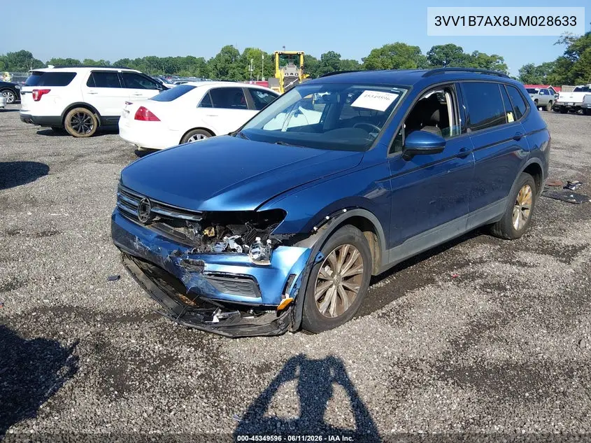 2018 Volkswagen Tiguan 2.0T S VIN: 3VV1B7AX8JM028633 Lot: 45349596