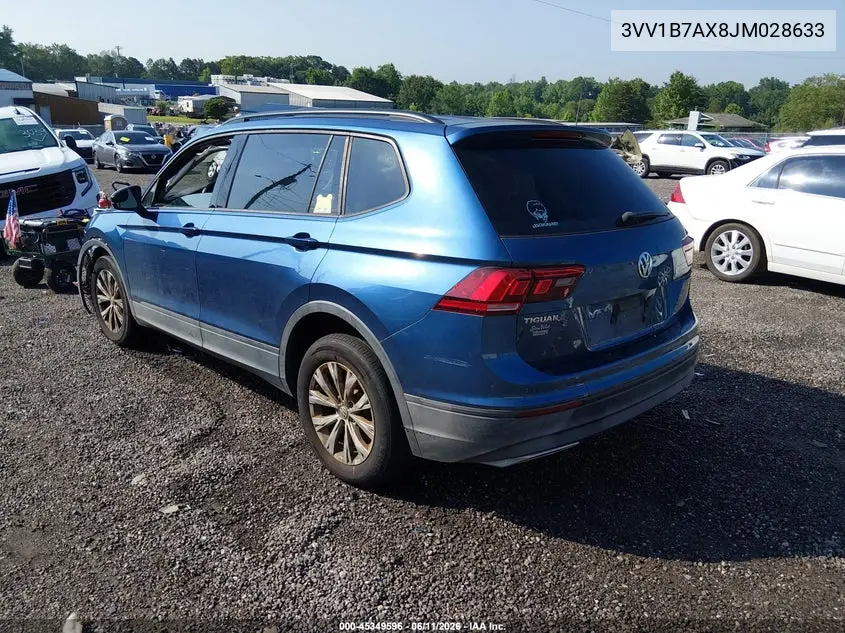 2018 Volkswagen Tiguan 2.0T S VIN: 3VV1B7AX8JM028633 Lot: 45349596