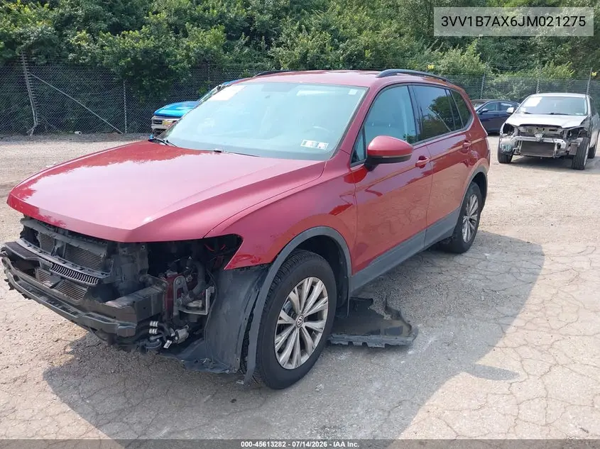 2018 Volkswagen Tiguan 2.0T S VIN: 3VV1B7AX6JM021275 Lot: 45613282