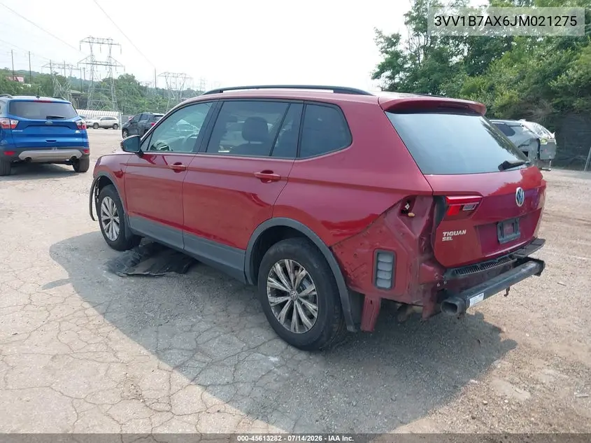 2018 Volkswagen Tiguan 2.0T S VIN: 3VV1B7AX6JM021275 Lot: 45613282