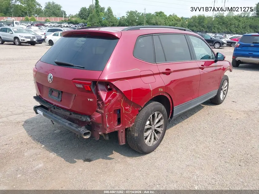 2018 Volkswagen Tiguan 2.0T S VIN: 3VV1B7AX6JM021275 Lot: 45613282
