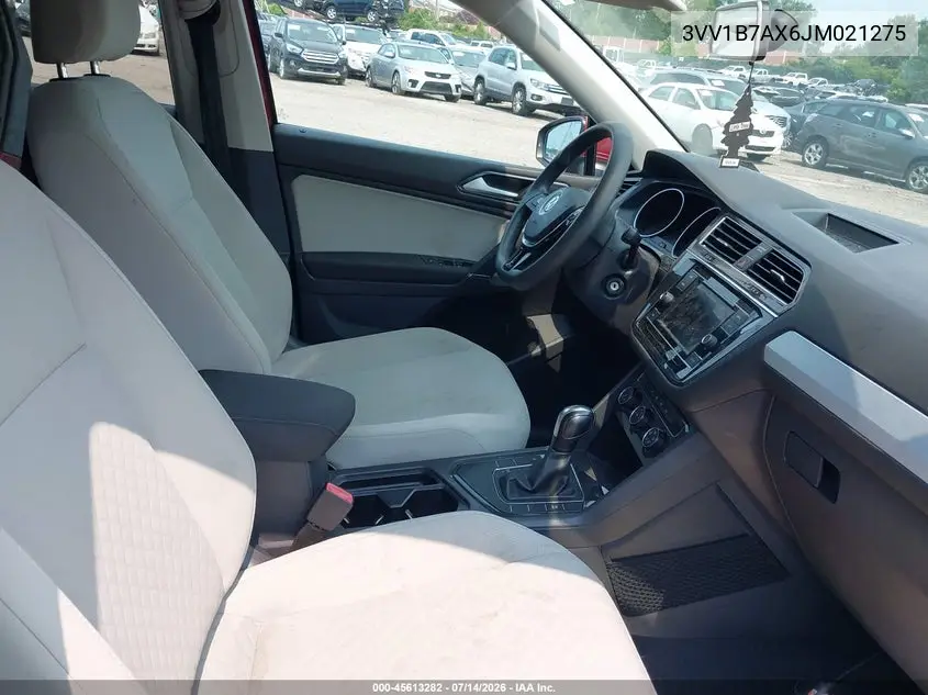 2018 Volkswagen Tiguan 2.0T S VIN: 3VV1B7AX6JM021275 Lot: 45613282