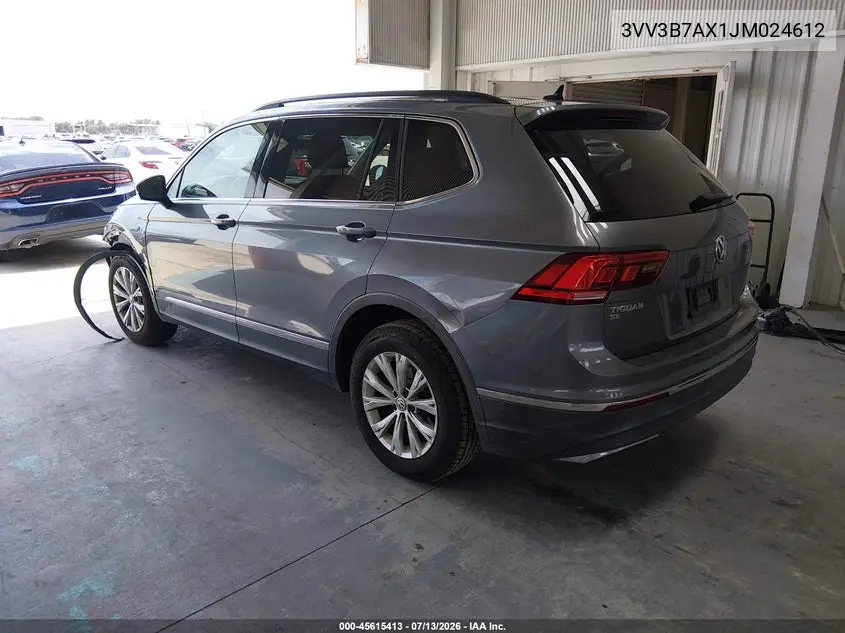 2018 Volkswagen Tiguan 2.0T Se/2.0T Sel VIN: 3VV3B7AX1JM024612 Lot: 45615413