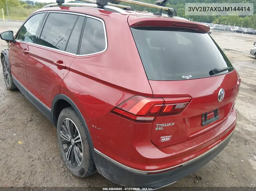 2018 Volkswagen Tiguan 2.0T Se/2.0T Sel VIN: 3VV2B7AX0JM144414 Lot: 45640588