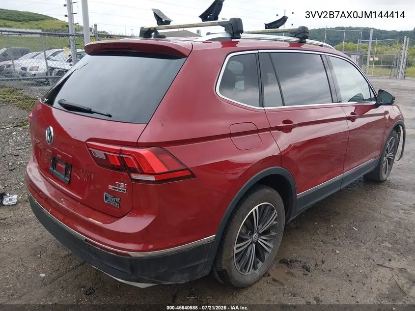 2018 Volkswagen Tiguan 2.0T Se/2.0T Sel VIN: 3VV2B7AX0JM144414 Lot: 45640588
