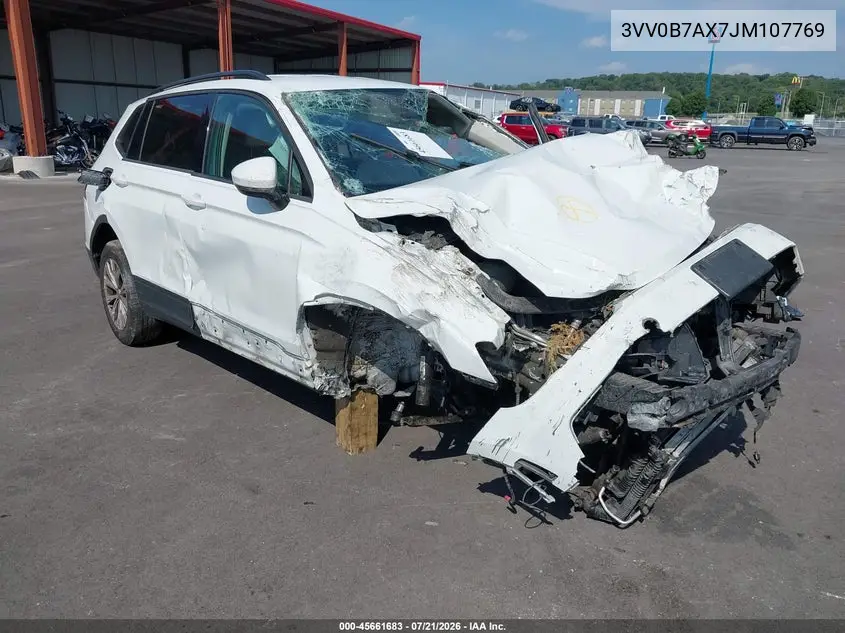 2018 Volkswagen Tiguan 2.0T S VIN: 3VV0B7AX7JM107769 Lot: 45661683