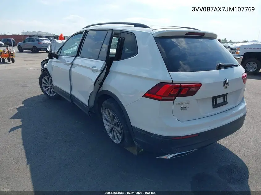 2018 Volkswagen Tiguan 2.0T S VIN: 3VV0B7AX7JM107769 Lot: 45661683