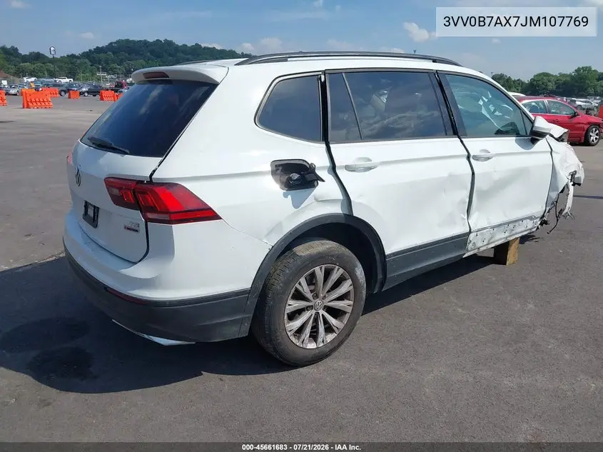 2018 Volkswagen Tiguan 2.0T S VIN: 3VV0B7AX7JM107769 Lot: 45661683