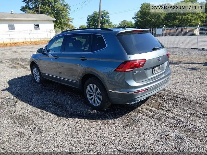 2018 Volkswagen Tiguan 2.0T Se/2.0T Sel VIN: 3VV2B7AX2JM171114 Lot: 45669981