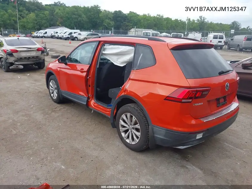 2018 Volkswagen Tiguan 2.0T S VIN: 3VV1B7AXXJM125347 Lot: 45685838