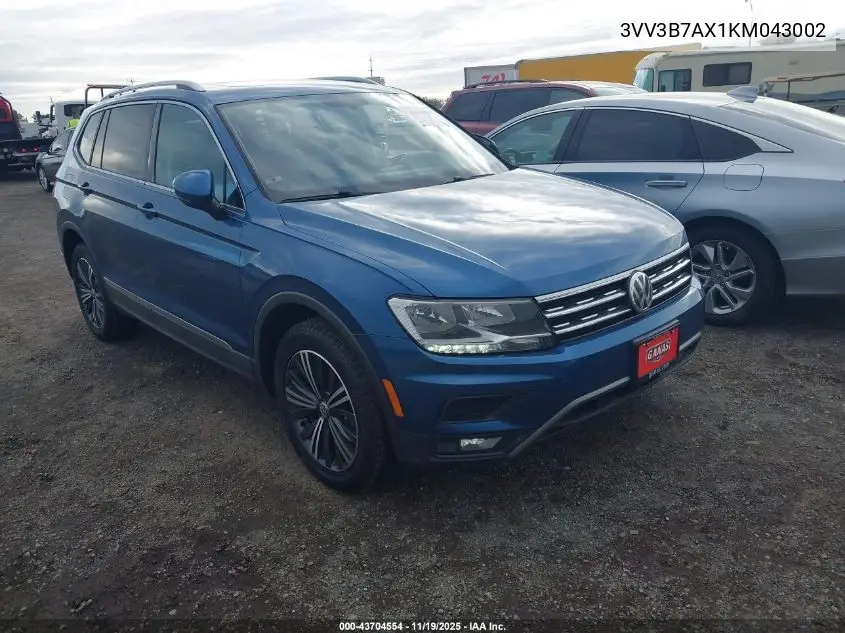 3VV3B7AX1KM043002 2019 Volkswagen Tiguan 2.0T Se/2.0T Sel/2.0T Sel R-Line/2.0T Sel R-Line Black