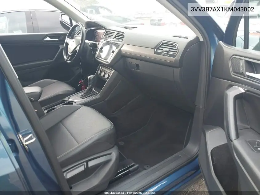 3VV3B7AX1KM043002 2019 Volkswagen Tiguan 2.0T Se/2.0T Sel/2.0T Sel R-Line/2.0T Sel R-Line Black