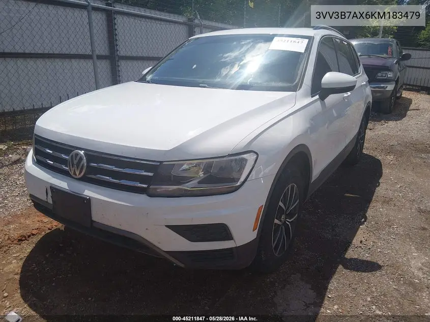 2019 Volkswagen Tiguan 2.0T Se/2.0T Sel/2.0T Sel R-Line/2.0T Sel R-Line Black VIN: 3VV3B7AX6KM183479 Lot: 45211847