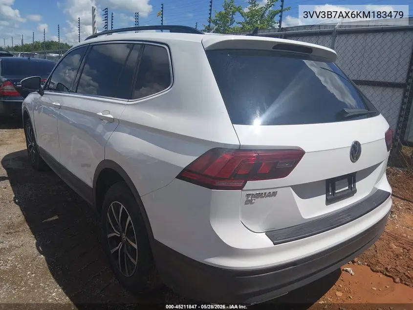 2019 Volkswagen Tiguan 2.0T Se/2.0T Sel/2.0T Sel R-Line/2.0T Sel R-Line Black VIN: 3VV3B7AX6KM183479 Lot: 45211847