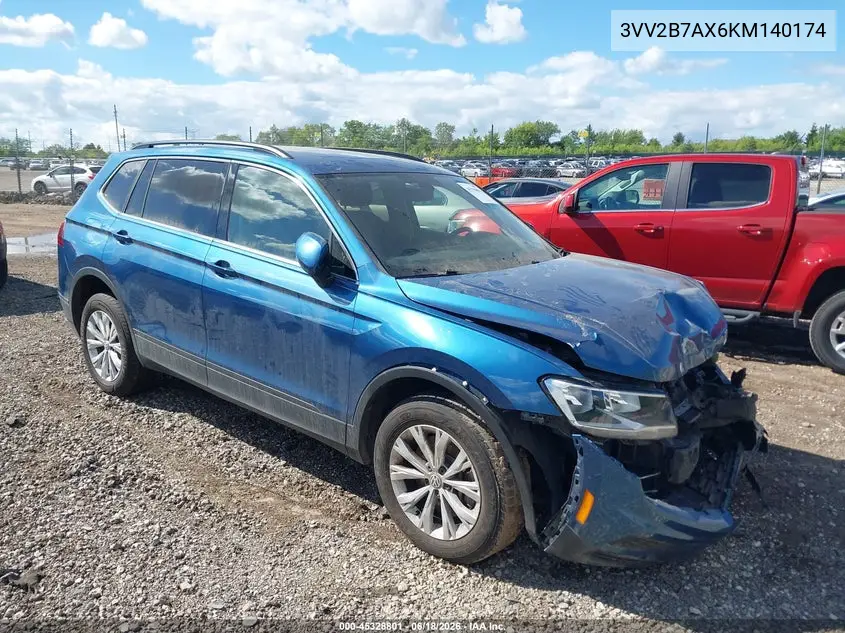 2019 Volkswagen Tiguan 2.0T Se/2.0T Sel/2.0T Sel R-Line/2.0T Sel R-Line Black VIN: 3VV2B7AX6KM140174 Lot: 45328801