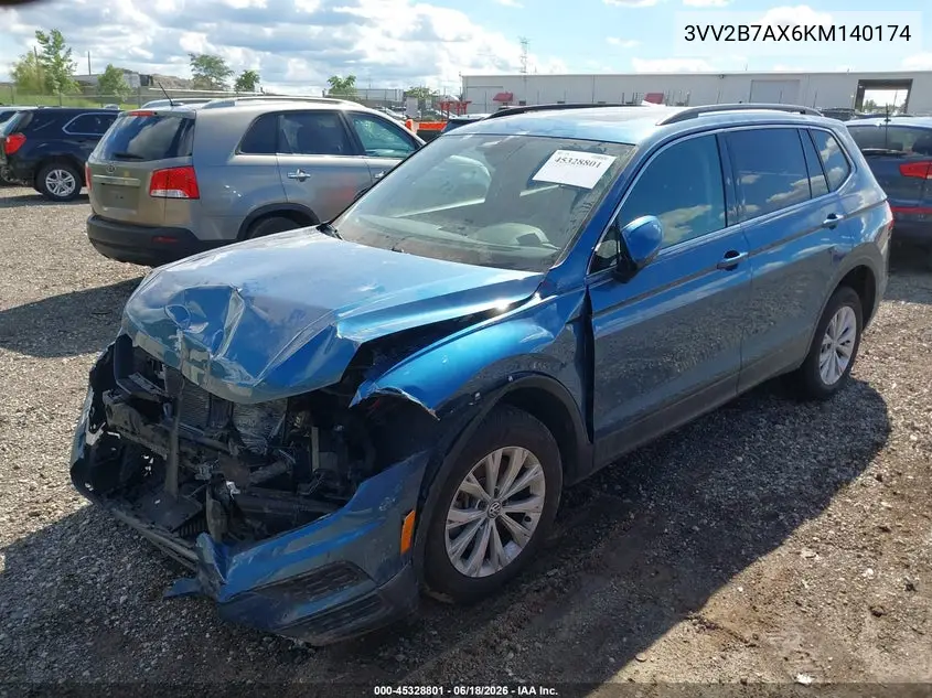 2019 Volkswagen Tiguan 2.0T Se/2.0T Sel/2.0T Sel R-Line/2.0T Sel R-Line Black VIN: 3VV2B7AX6KM140174 Lot: 45328801