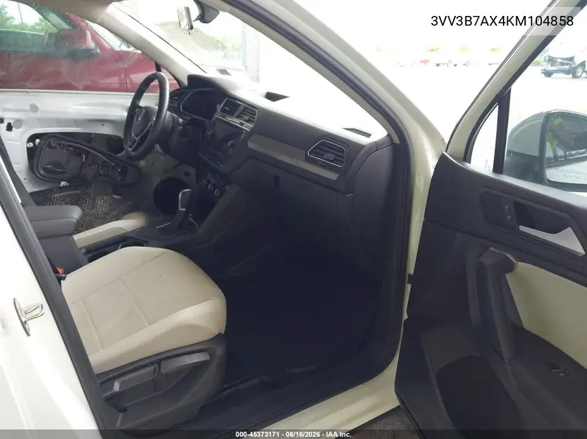 2019 Volkswagen Tiguan 2.0T Se/2.0T Sel/2.0T Sel R-Line/2.0T Sel R-Line Black VIN: 3VV3B7AX4KM104858 Lot: 45373171