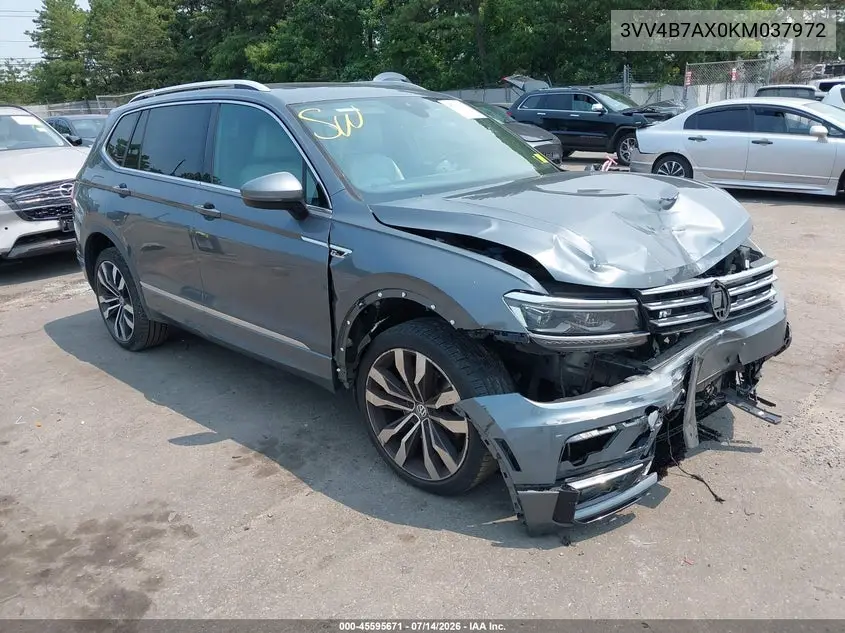 2019 Volkswagen Tiguan 2.0T Sel Premium/2.0T Sel Premium R-Line VIN: 3VV4B7AX0KM037972 Lot: 45595671