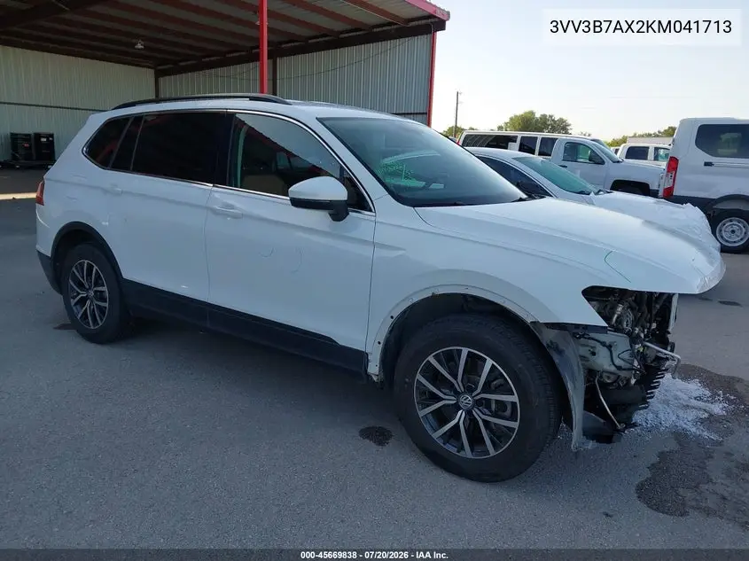2019 Volkswagen Tiguan 2.0T Se/2.0T Sel/2.0T Sel R-Line/2.0T Sel R-Line Black VIN: 3VV3B7AX2KM041713 Lot: 45669838
